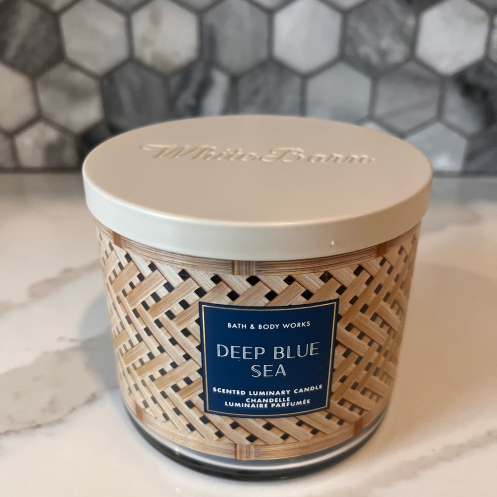 Bath & Body Works Deep Blue Sea 3 Wick Scented Candle